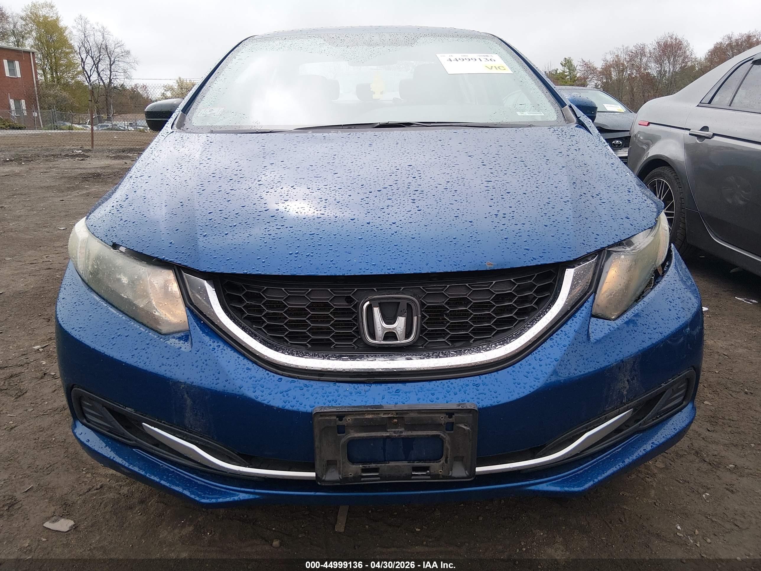 2014 Honda Civic Lx Blue vin: 2HGFB2F54EH557453