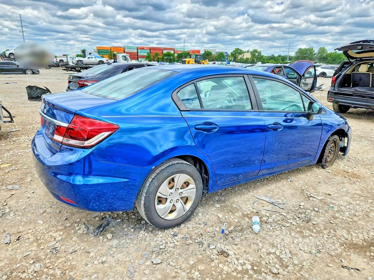 2014 Honda Civic Lx Blue vin: 2HGFB2F54EH558716