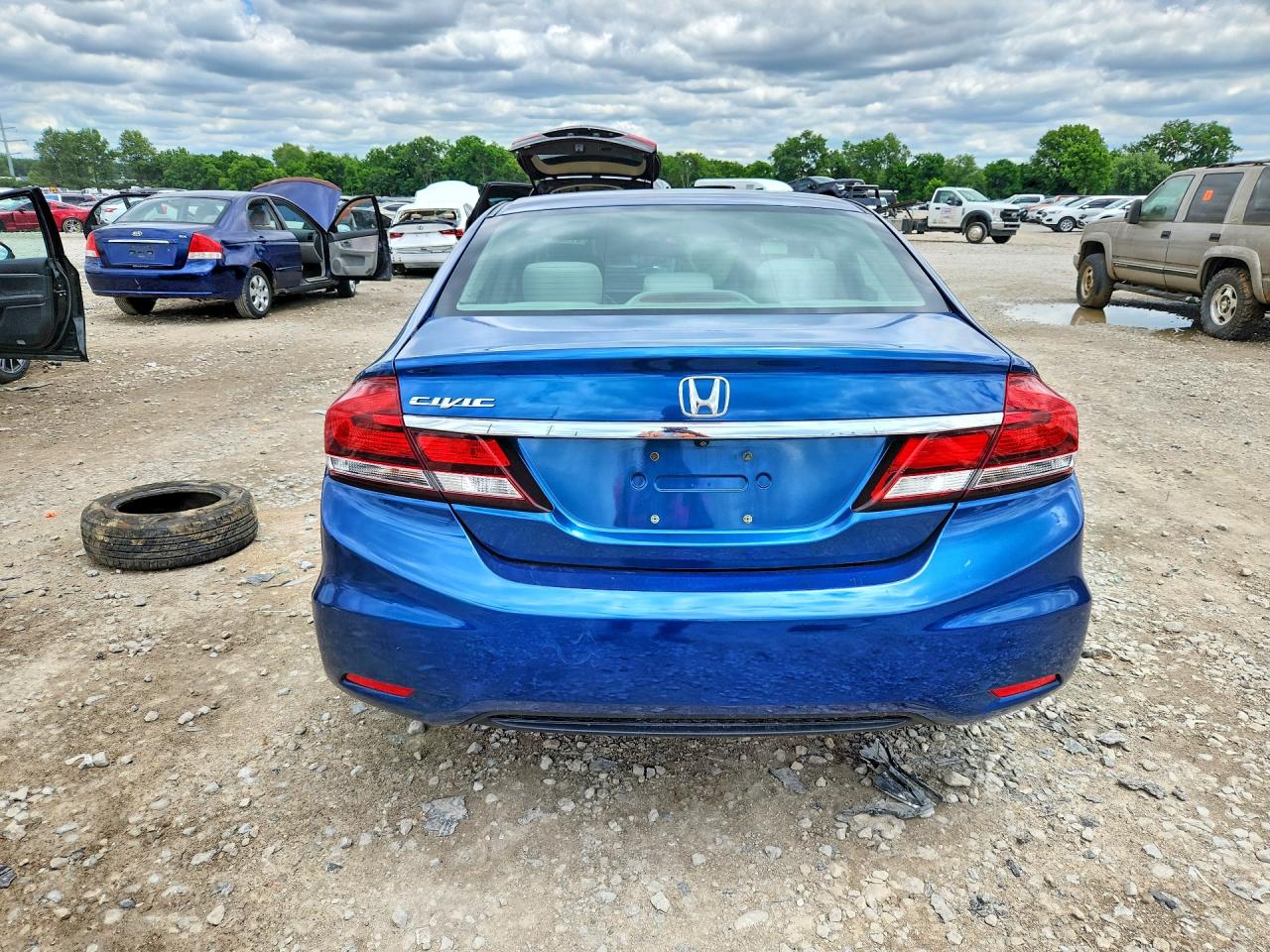 2014 Honda Civic Lx Blue vin: 2HGFB2F54EH558716