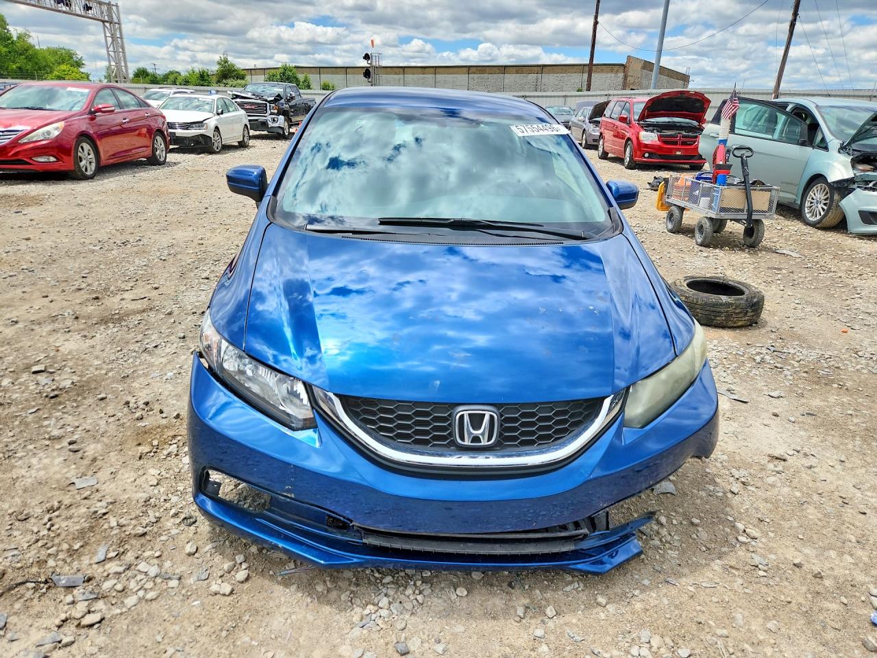 2014 Honda Civic Lx Blue vin: 2HGFB2F54EH558716