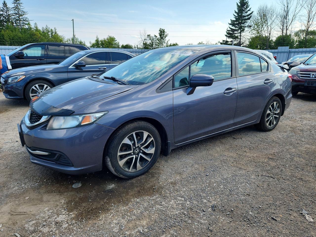 2015 Honda Civic Lx Gray vin: 2HGFB2F54FH012094
