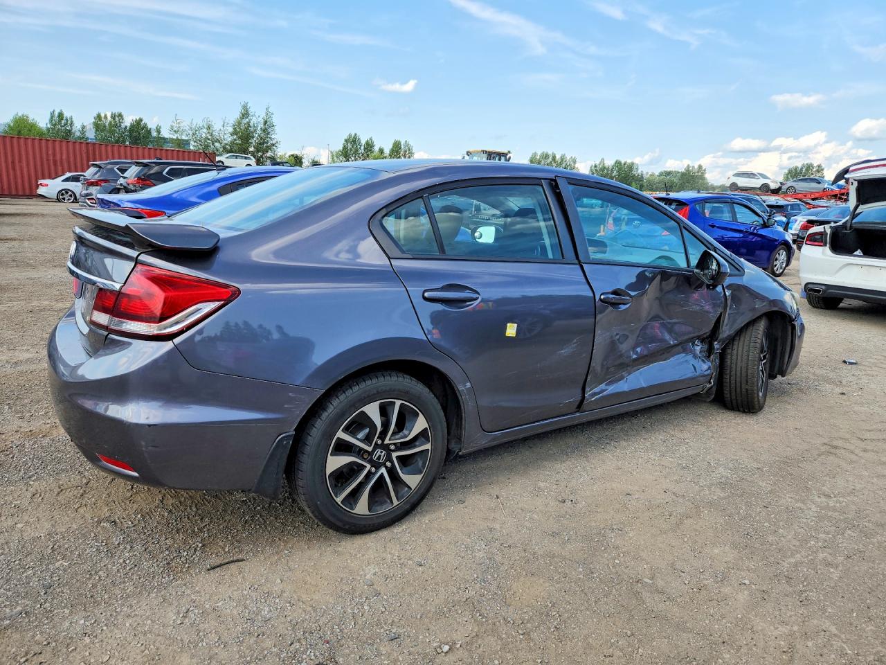 2015 Honda Civic Lx Серый vin: 2HGFB2F54FH012094