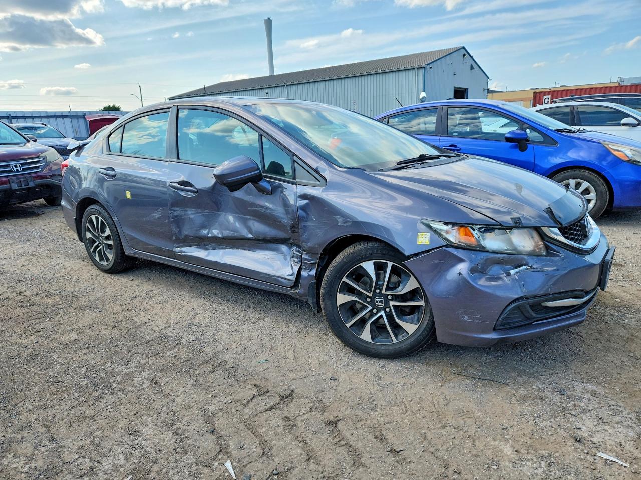 2015 Honda Civic Lx Серый vin: 2HGFB2F54FH012094