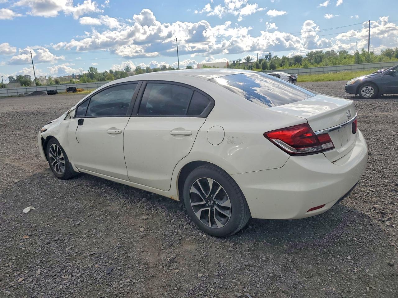 2015 Honda Civic Lx White vin: 2HGFB2F54FH025346