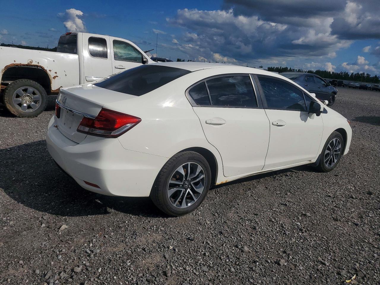 2015 Honda Civic Lx White vin: 2HGFB2F54FH025346