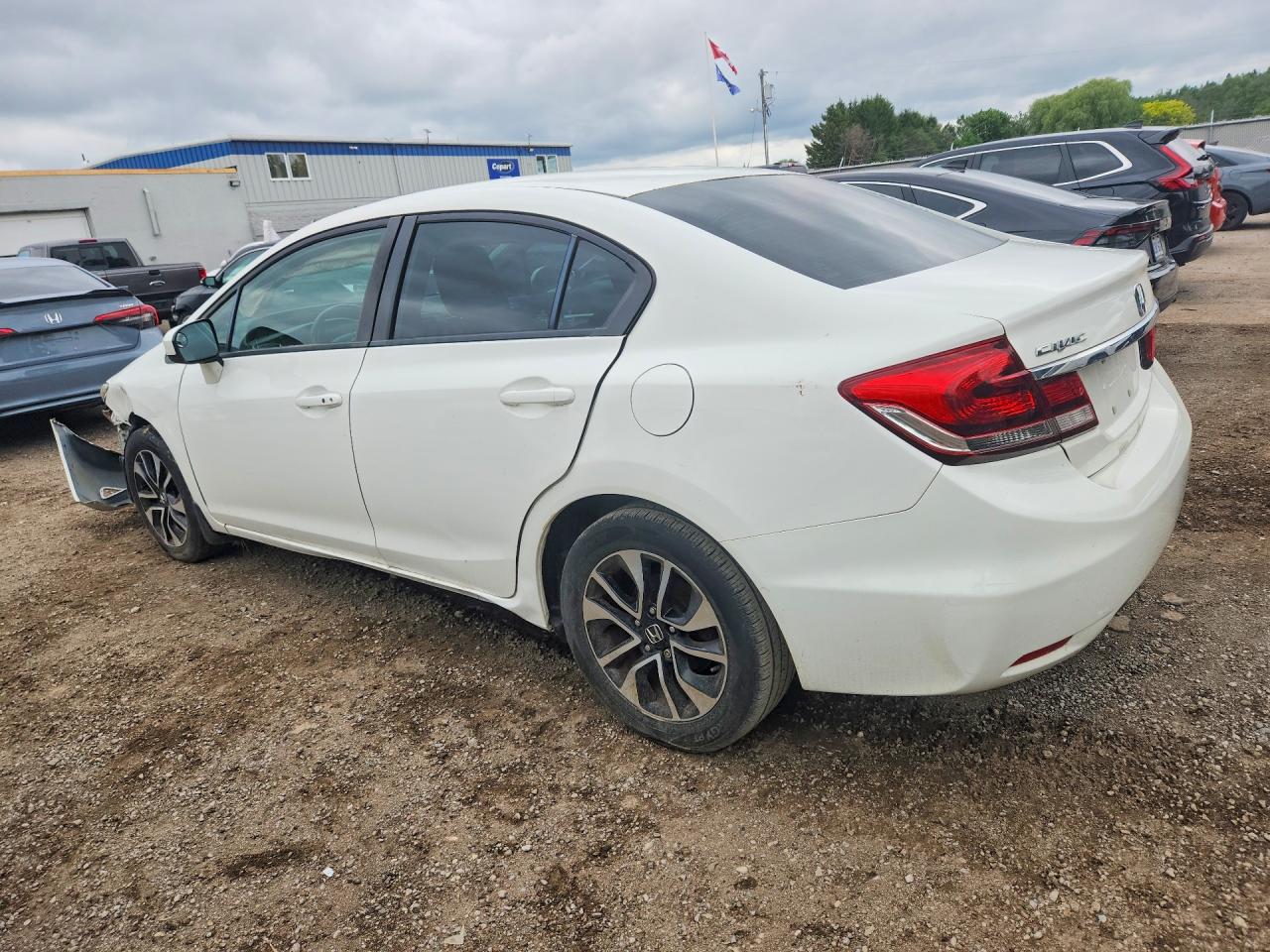 2015 Honda Civic Lx White vin: 2HGFB2F54FH027792