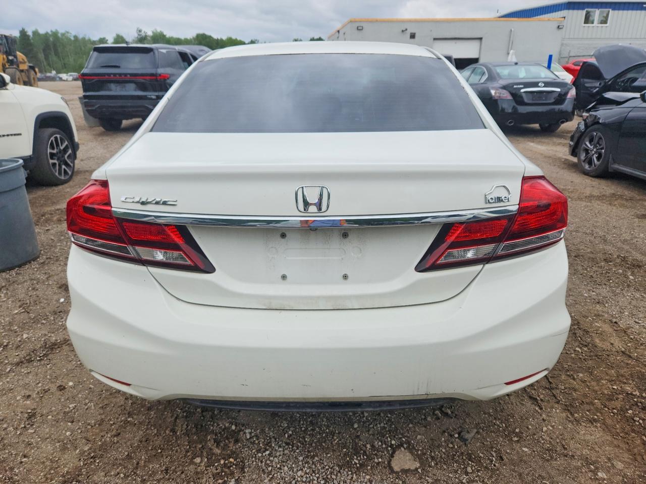 2015 Honda Civic Lx White vin: 2HGFB2F54FH027792