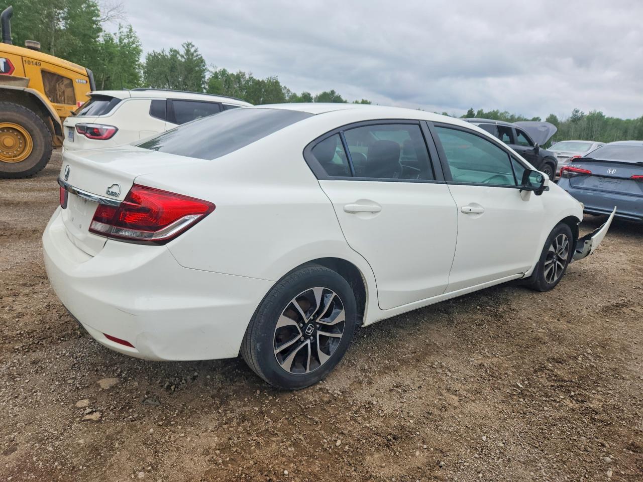 2015 Honda Civic Lx White vin: 2HGFB2F54FH027792