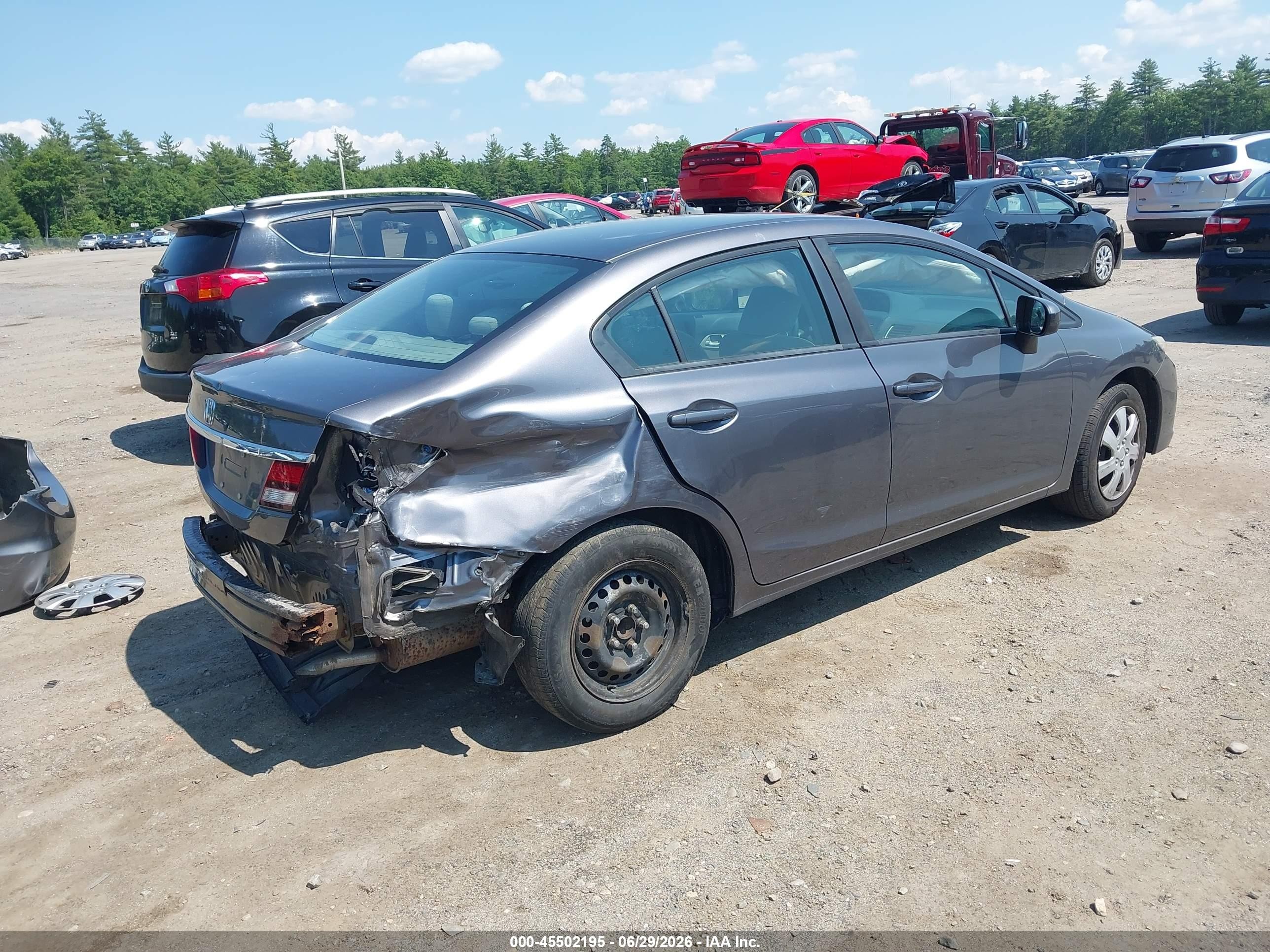 2015 Honda Civic Lx Gray vin: 2HGFB2F54FH509632