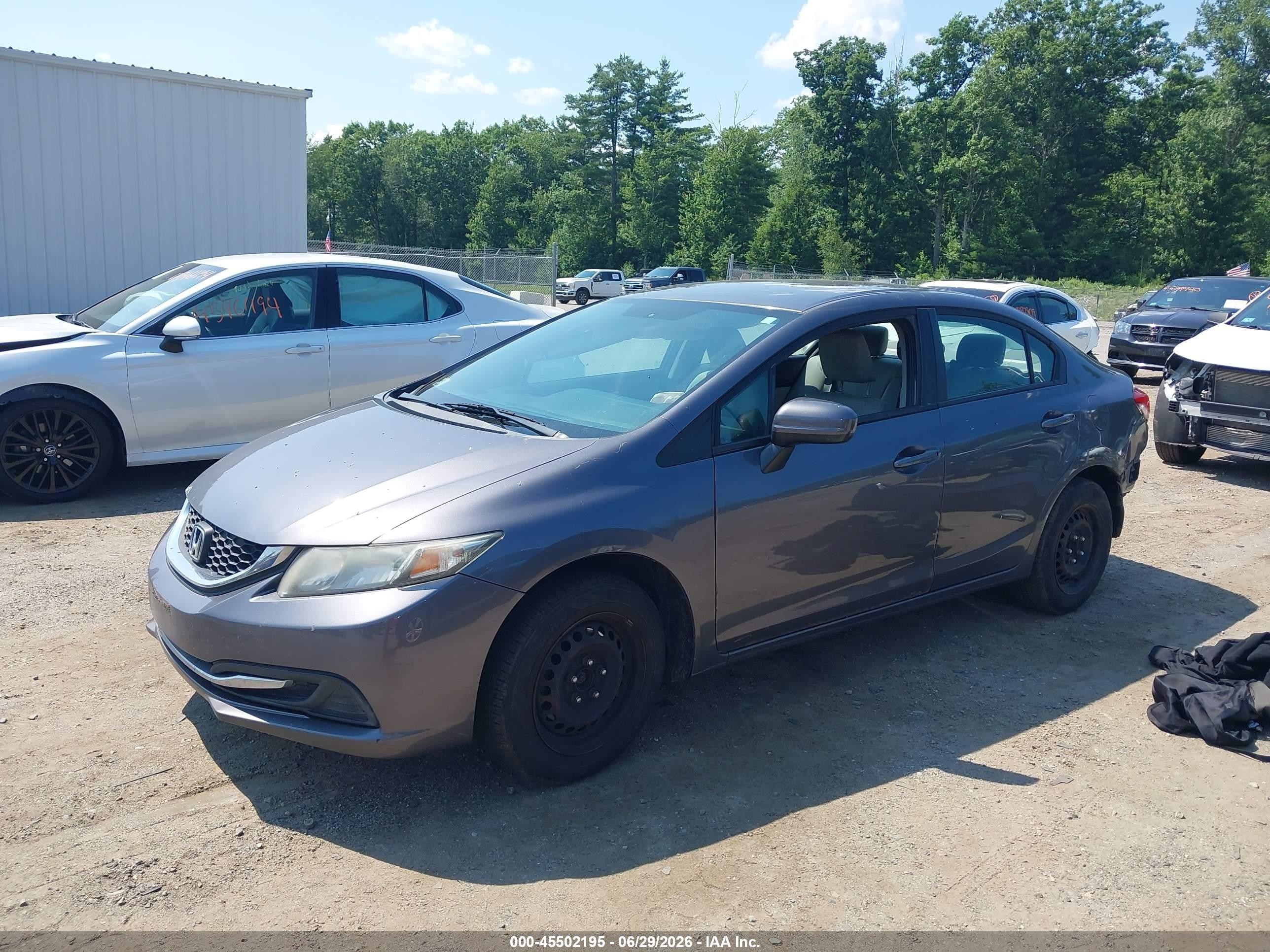 2015 Honda Civic Lx Gray vin: 2HGFB2F54FH509632