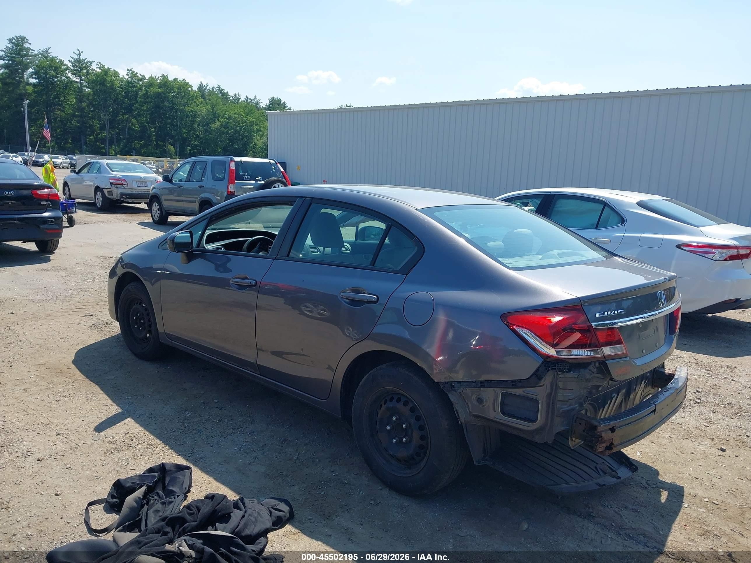 2015 Honda Civic Lx Gray vin: 2HGFB2F54FH509632