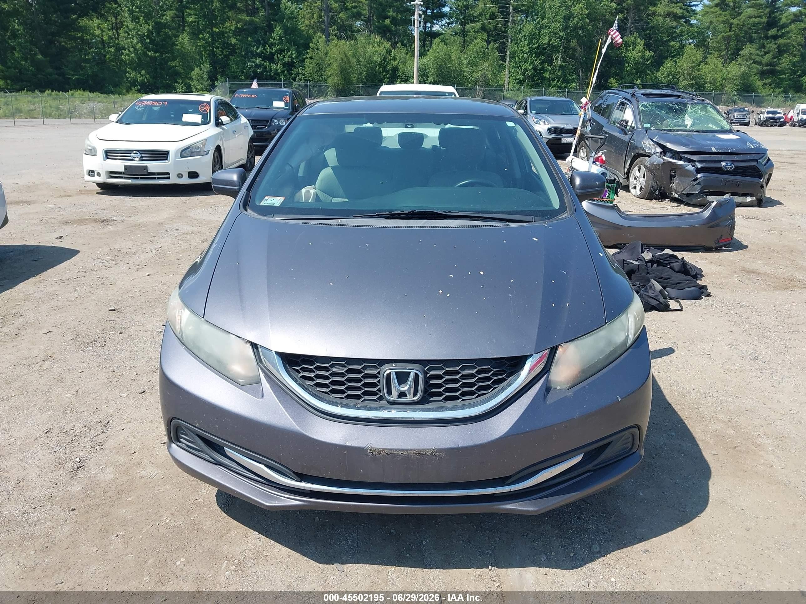 2015 Honda Civic Lx Gray vin: 2HGFB2F54FH509632