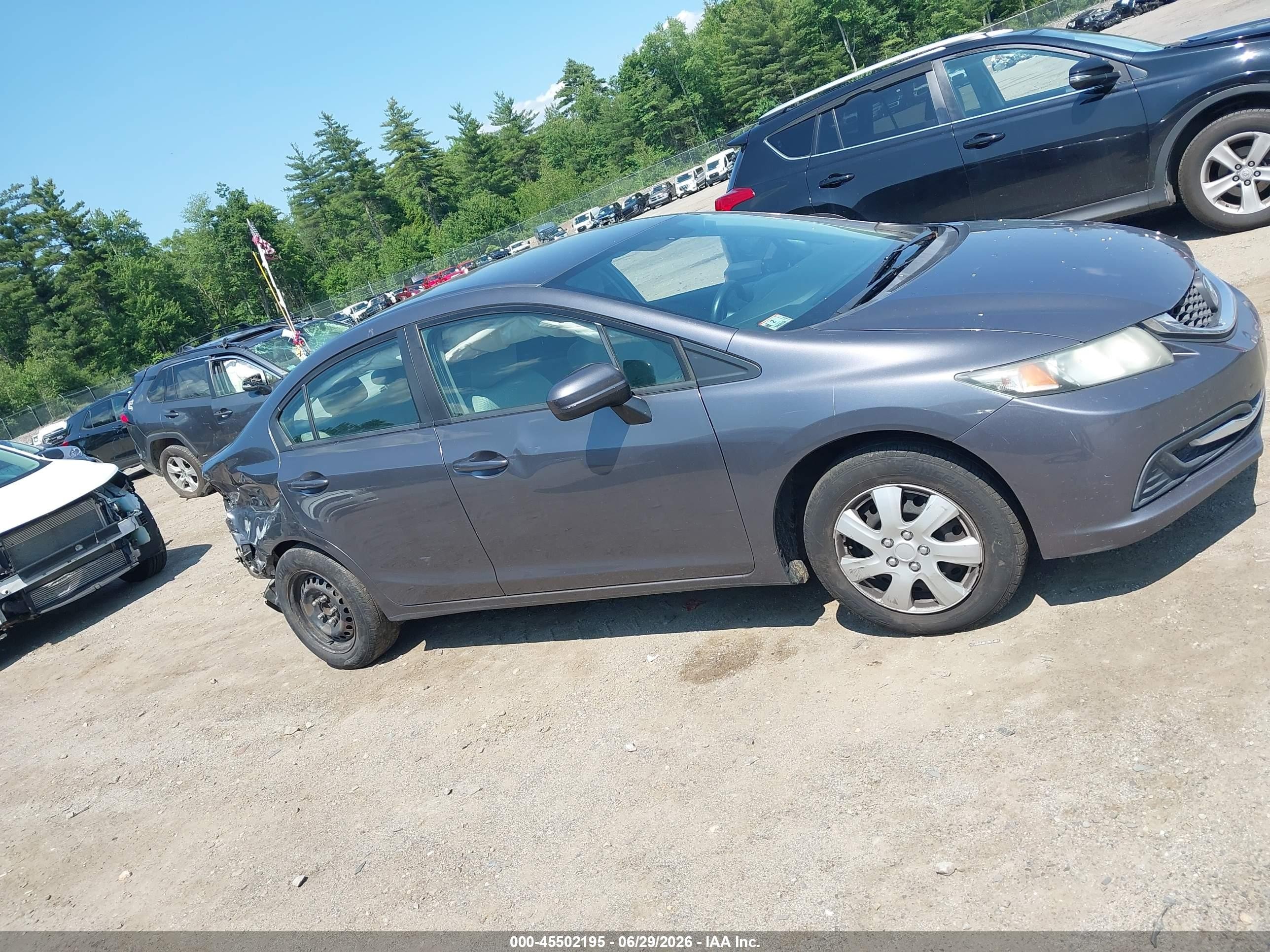 2015 Honda Civic Lx Gray vin: 2HGFB2F54FH509632
