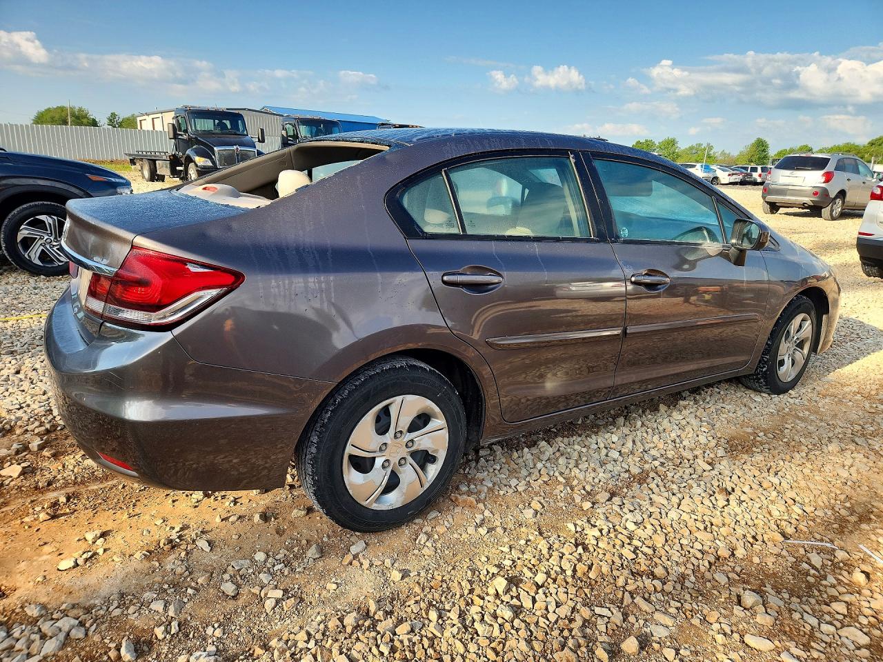 2015 Honda Civic Lx Gray vin: 2HGFB2F54FH510408