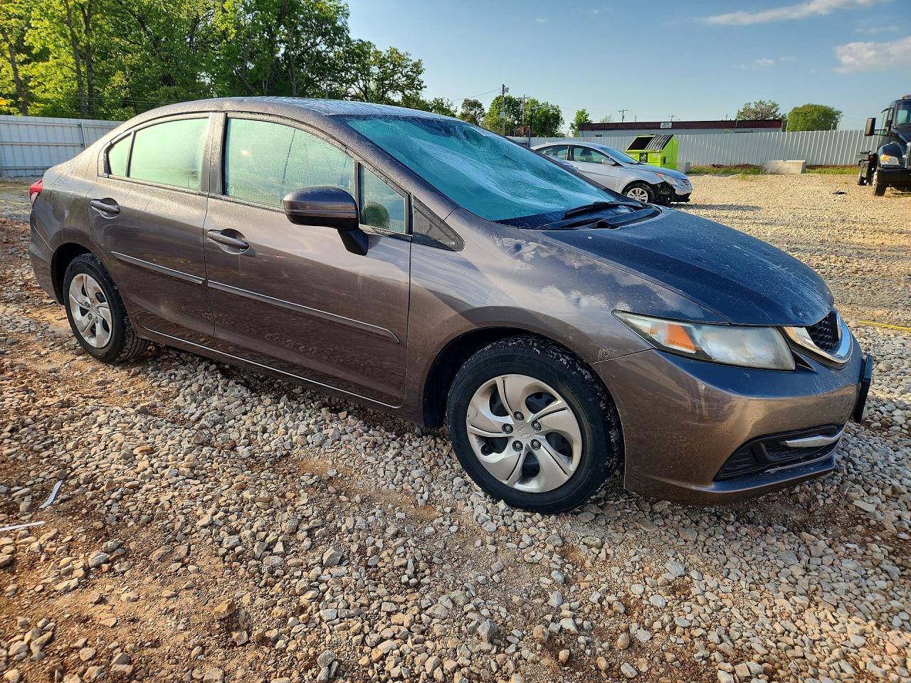 2015 Honda Civic Lx Gray vin: 2HGFB2F54FH510408