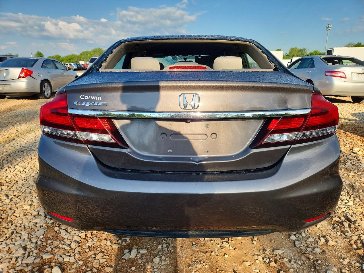 2015 Honda Civic Lx Gray vin: 2HGFB2F54FH510408