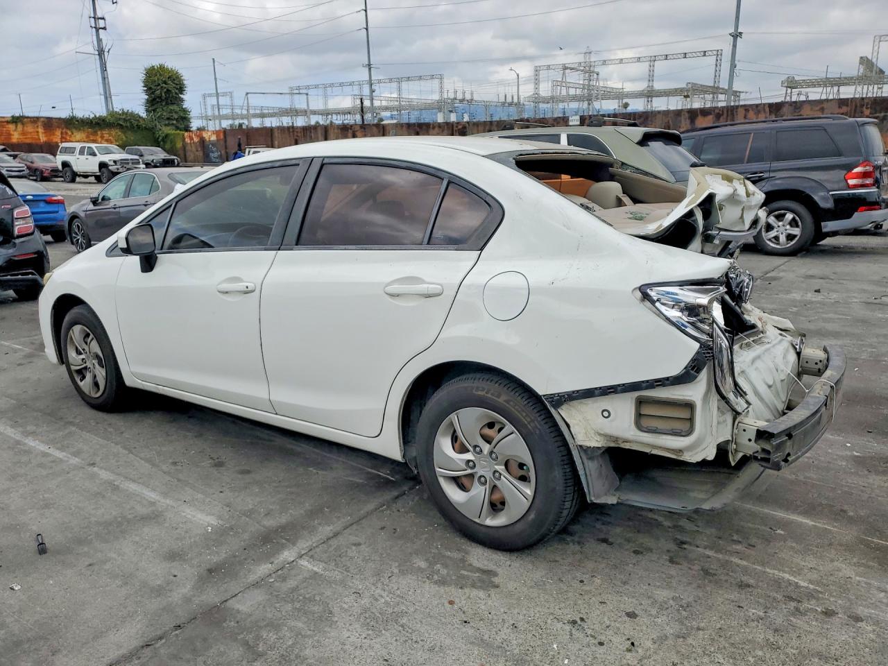 2015 Hond Civic Lx Белый vin: 2HGFB2F54FH512692