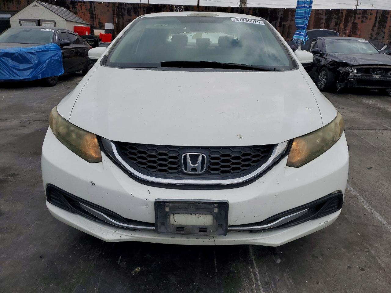 2015 Hond Civic Lx Белый vin: 2HGFB2F54FH512692