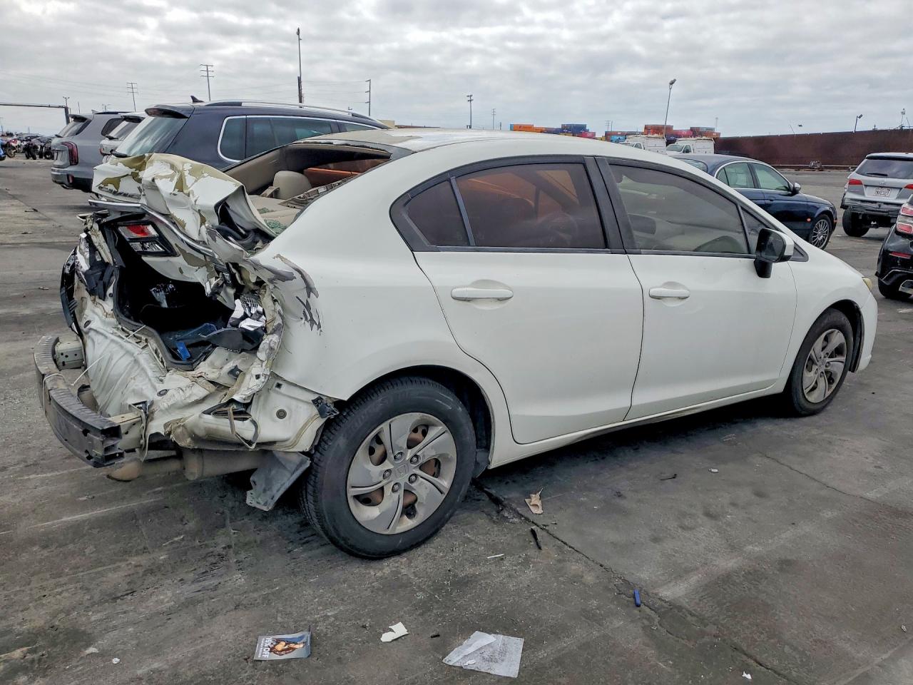2015 Hond Civic Lx Белый vin: 2HGFB2F54FH512692