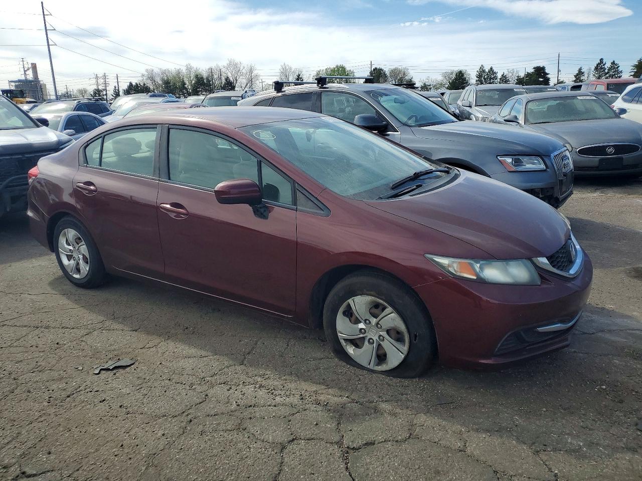 2015 Honda Civic Lx Темно-бордовый vin: 2HGFB2F54FH521019