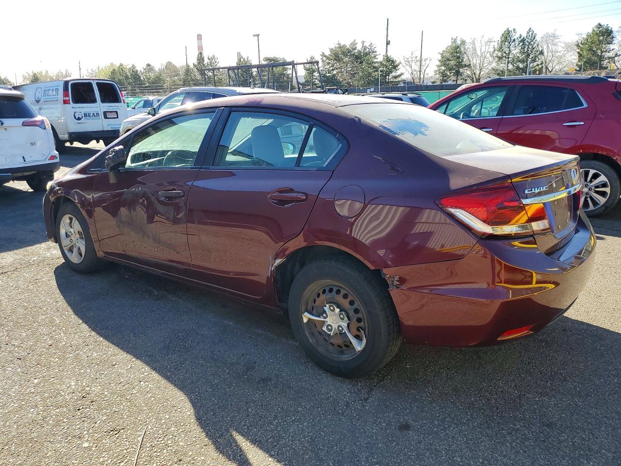 2015 Honda Civic Lx Темно-бордовый vin: 2HGFB2F54FH521019