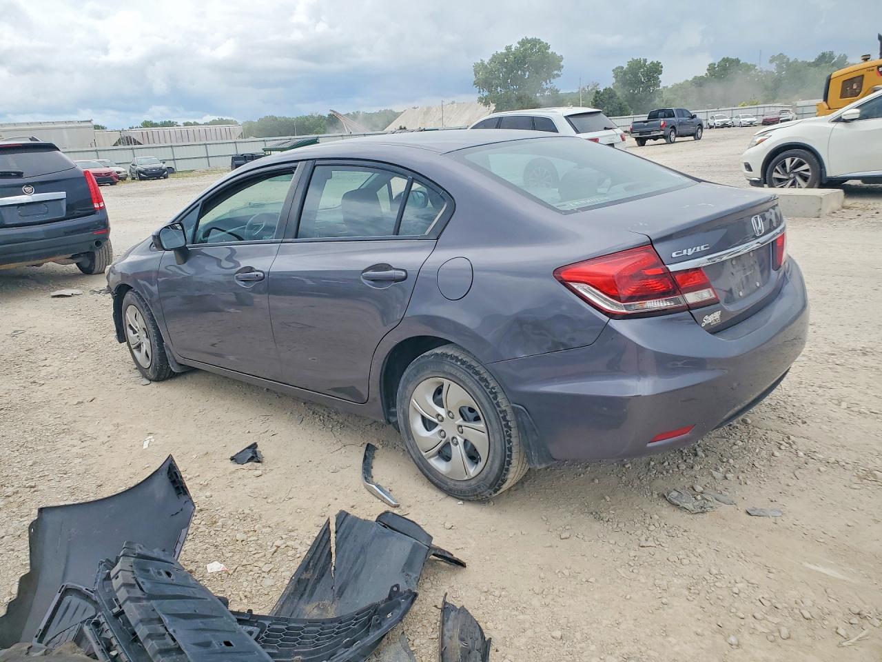 2015 Honda Civic Lx Gray vin: 2HGFB2F54FH521618