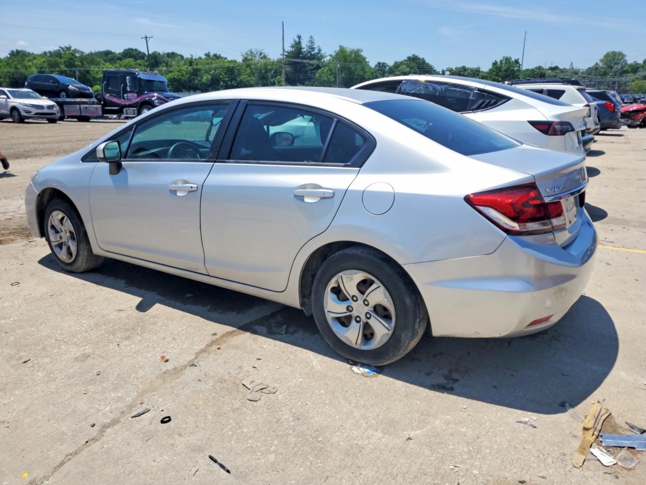 2015 Honda Civic Lx Silver vin: 2HGFB2F54FH531016