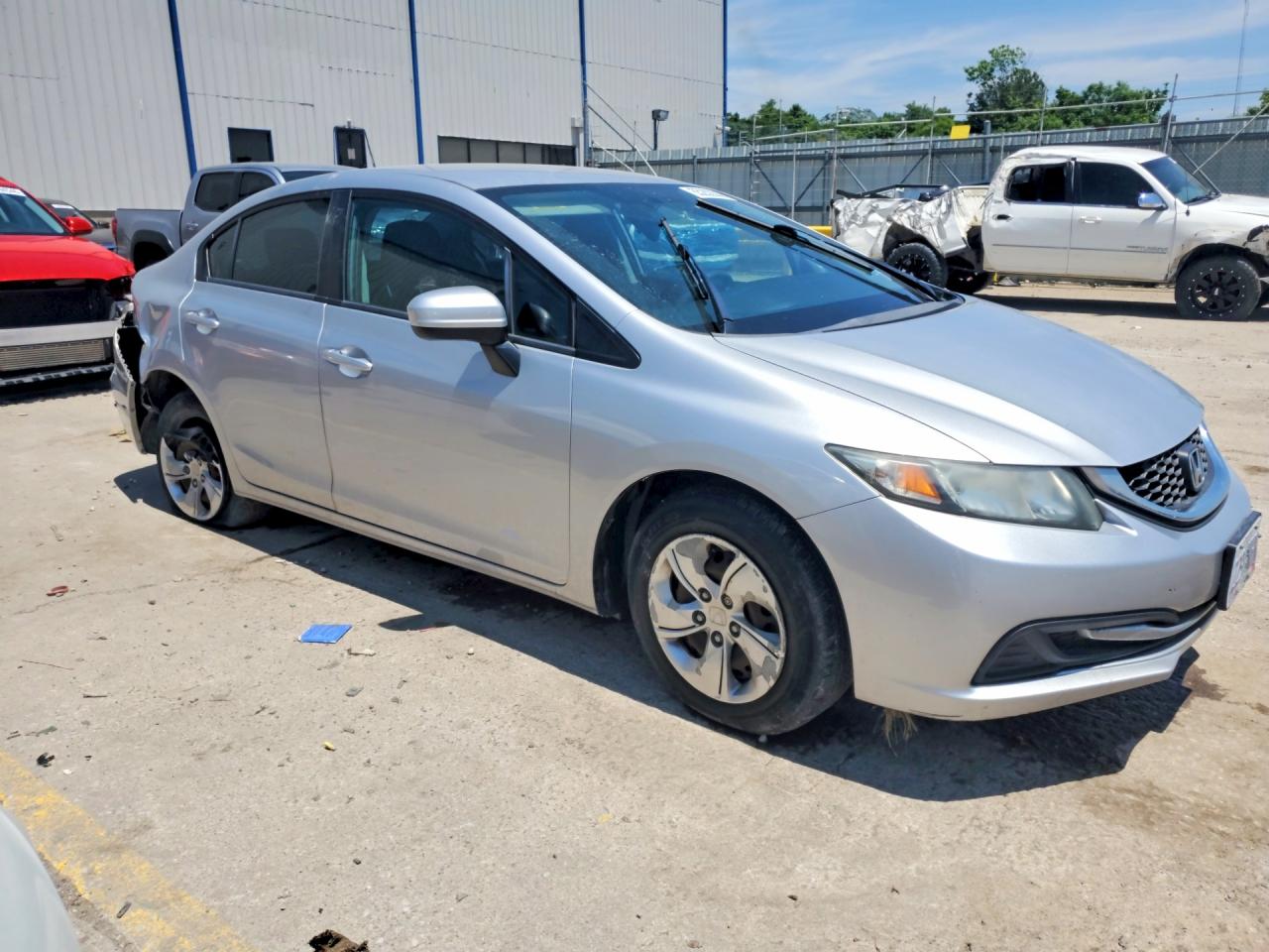 2015 Honda Civic Lx Silver vin: 2HGFB2F54FH531016