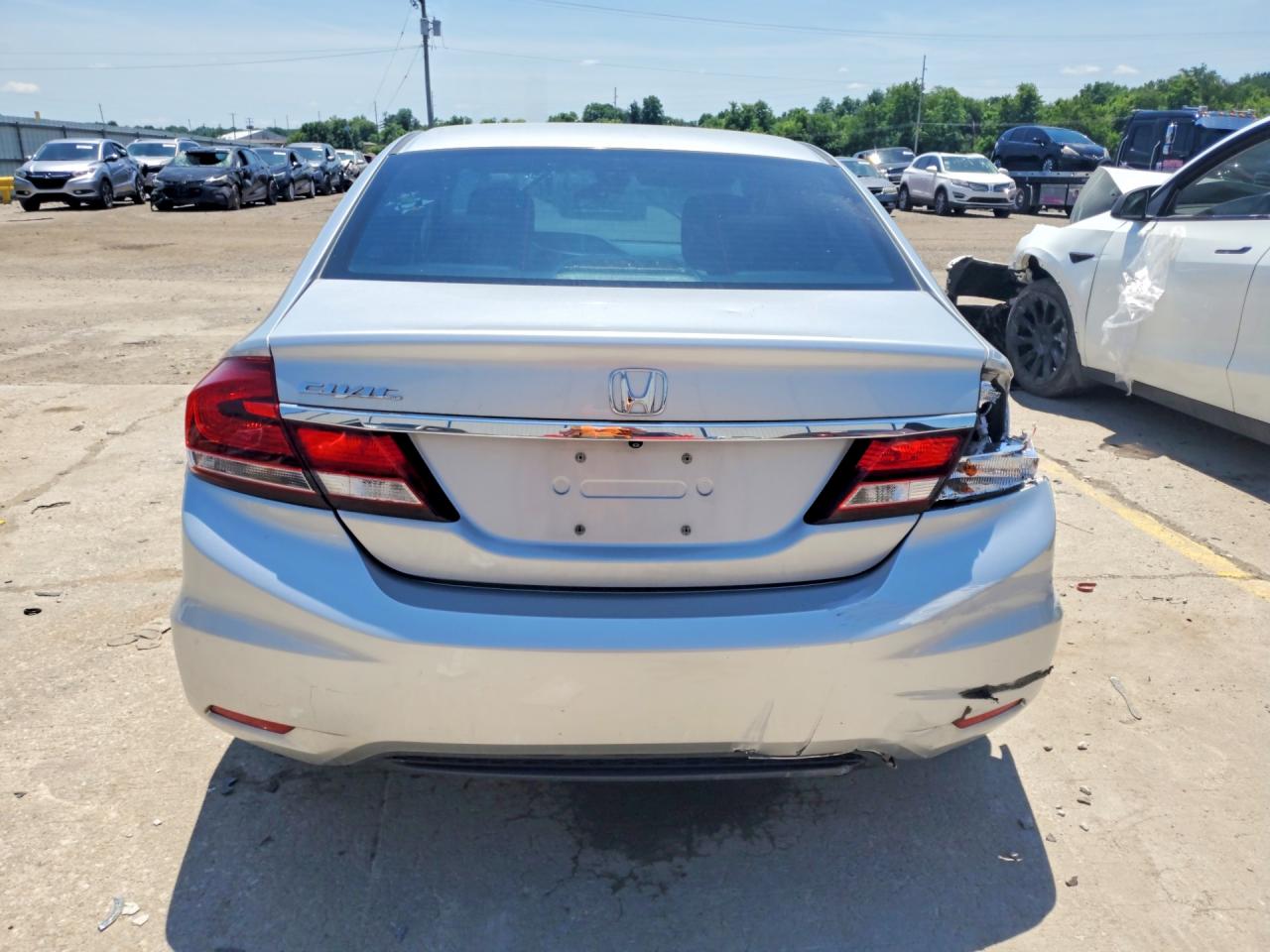 2015 Honda Civic Lx Silver vin: 2HGFB2F54FH531016