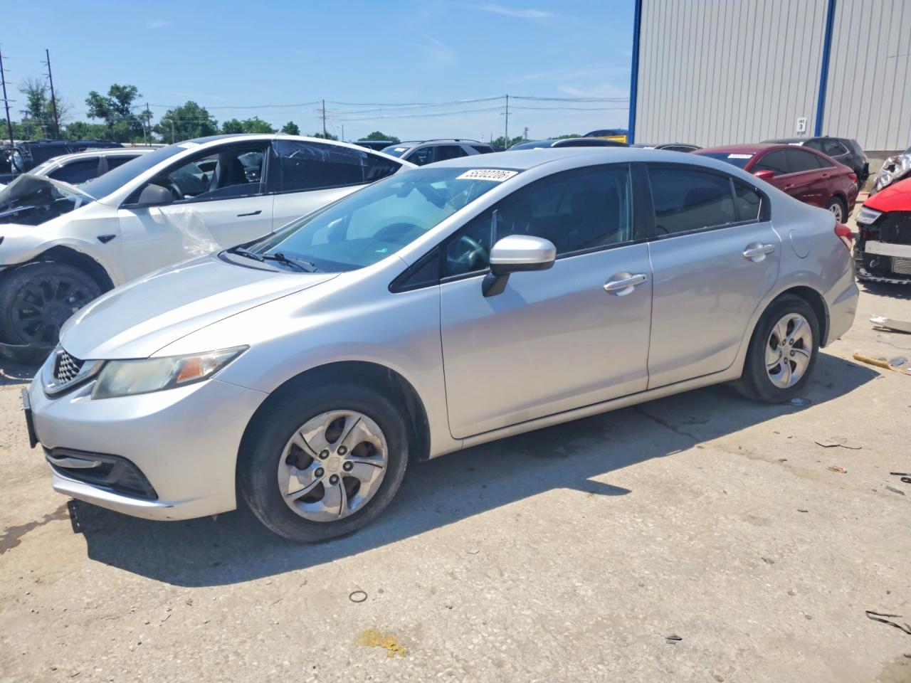 2015 Honda Civic Lx Silver vin: 2HGFB2F54FH531016