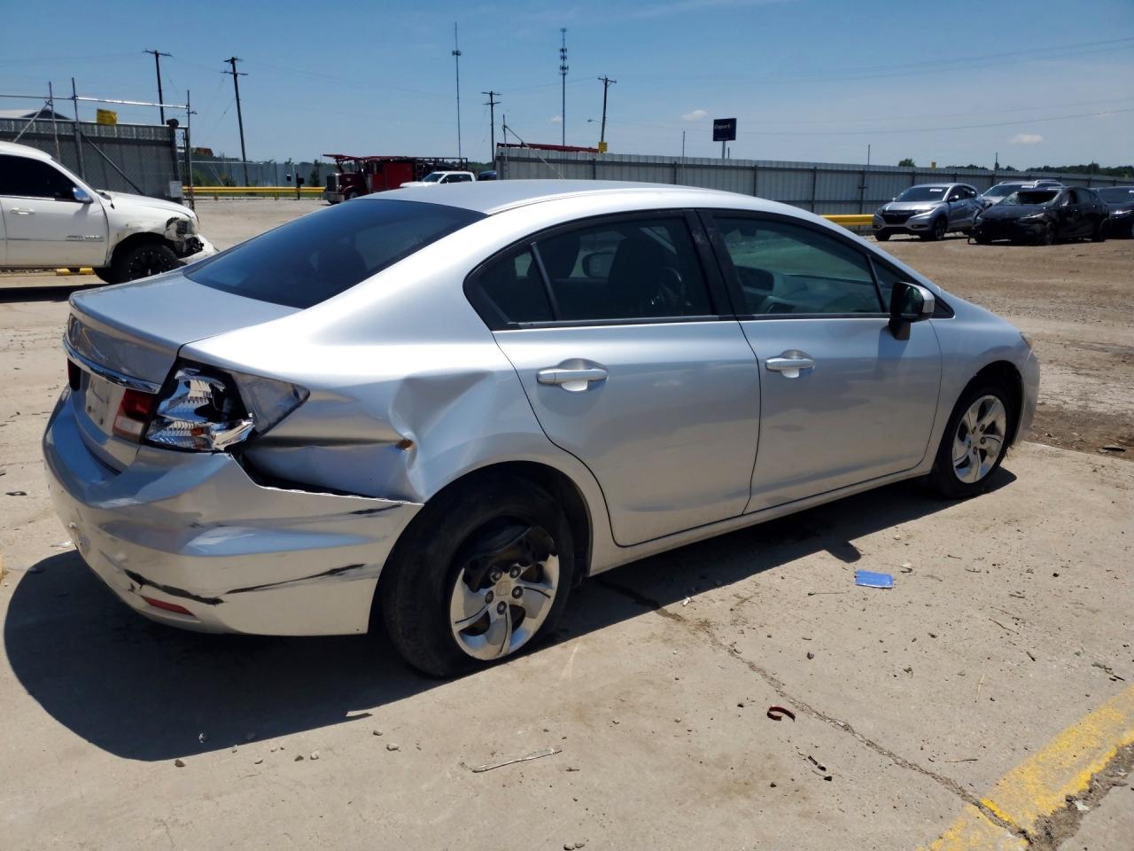 2015 Honda Civic Lx Silver vin: 2HGFB2F54FH531016