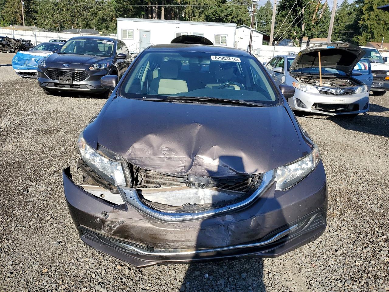 2015 Honda Civic Lx Gray vin: 2HGFB2F54FH537611
