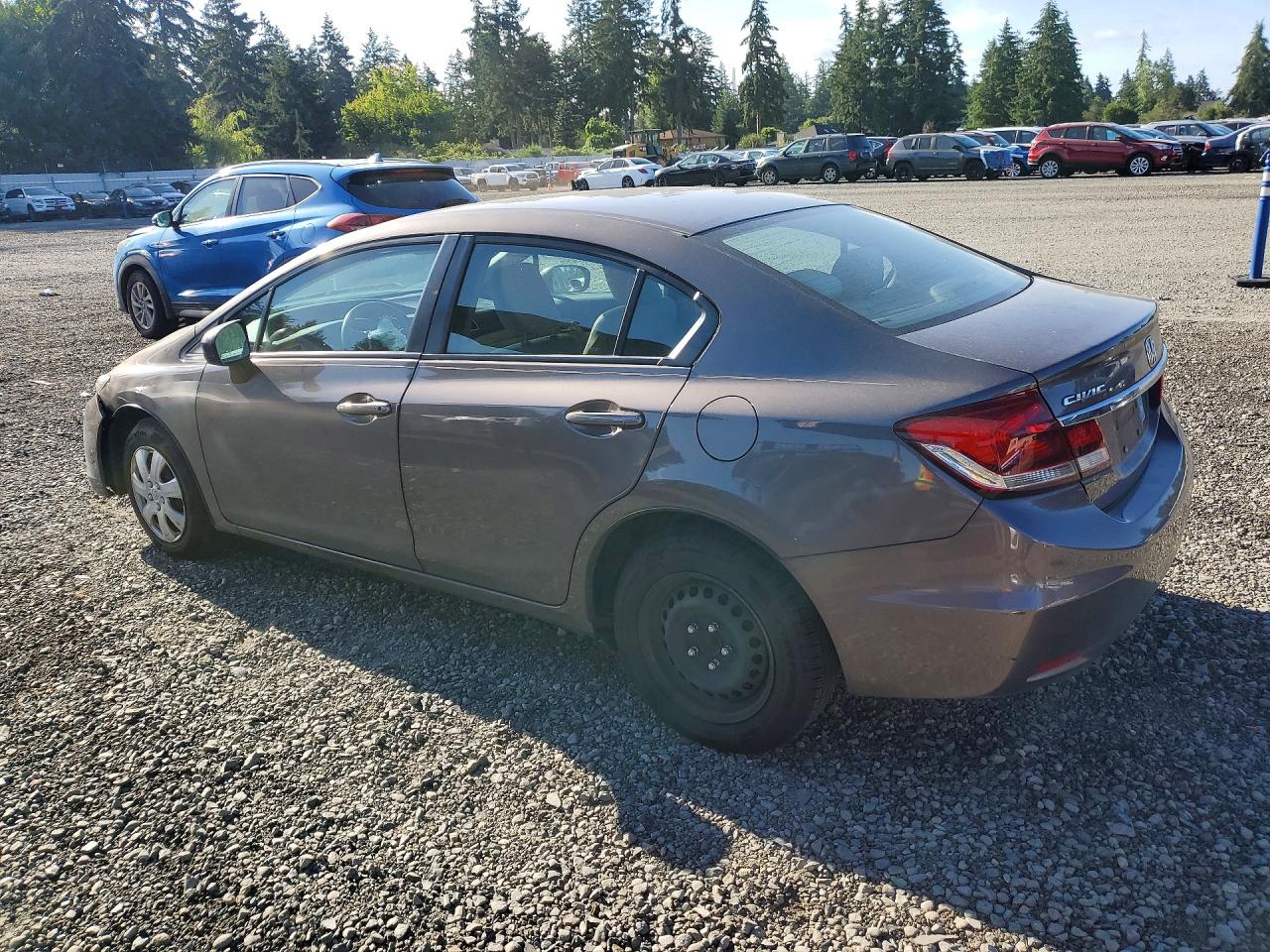 2015 Honda Civic Lx Gray vin: 2HGFB2F54FH537611