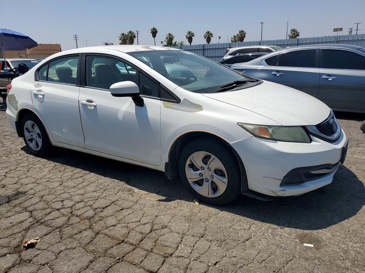 2015 Honda Civic Lx White vin: 2HGFB2F54FH546731