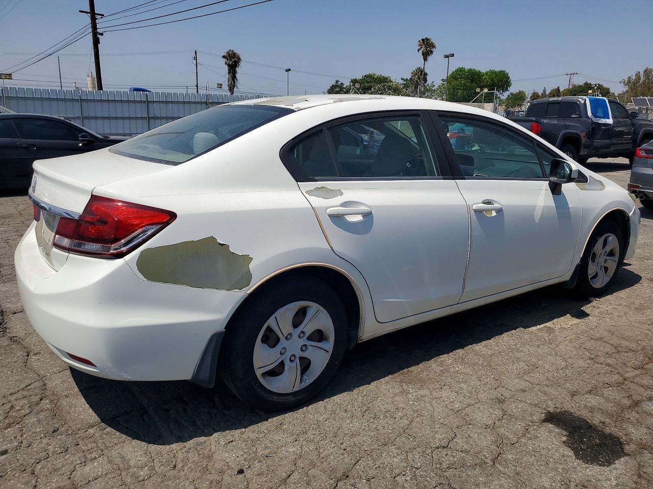 2015 Honda Civic Lx White vin: 2HGFB2F54FH546731