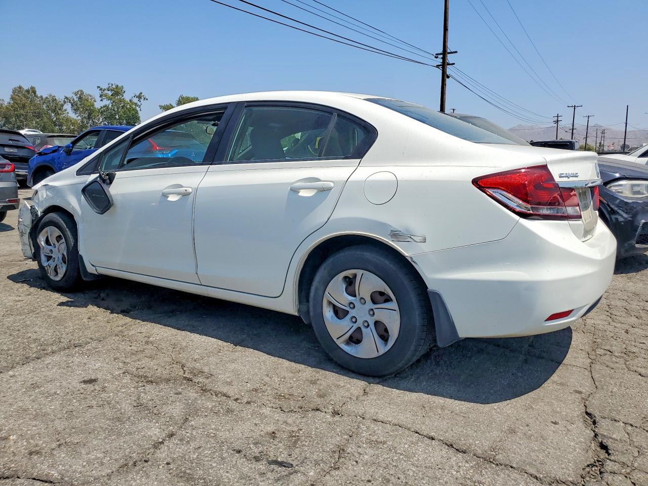 2015 Honda Civic Lx White vin: 2HGFB2F54FH546731