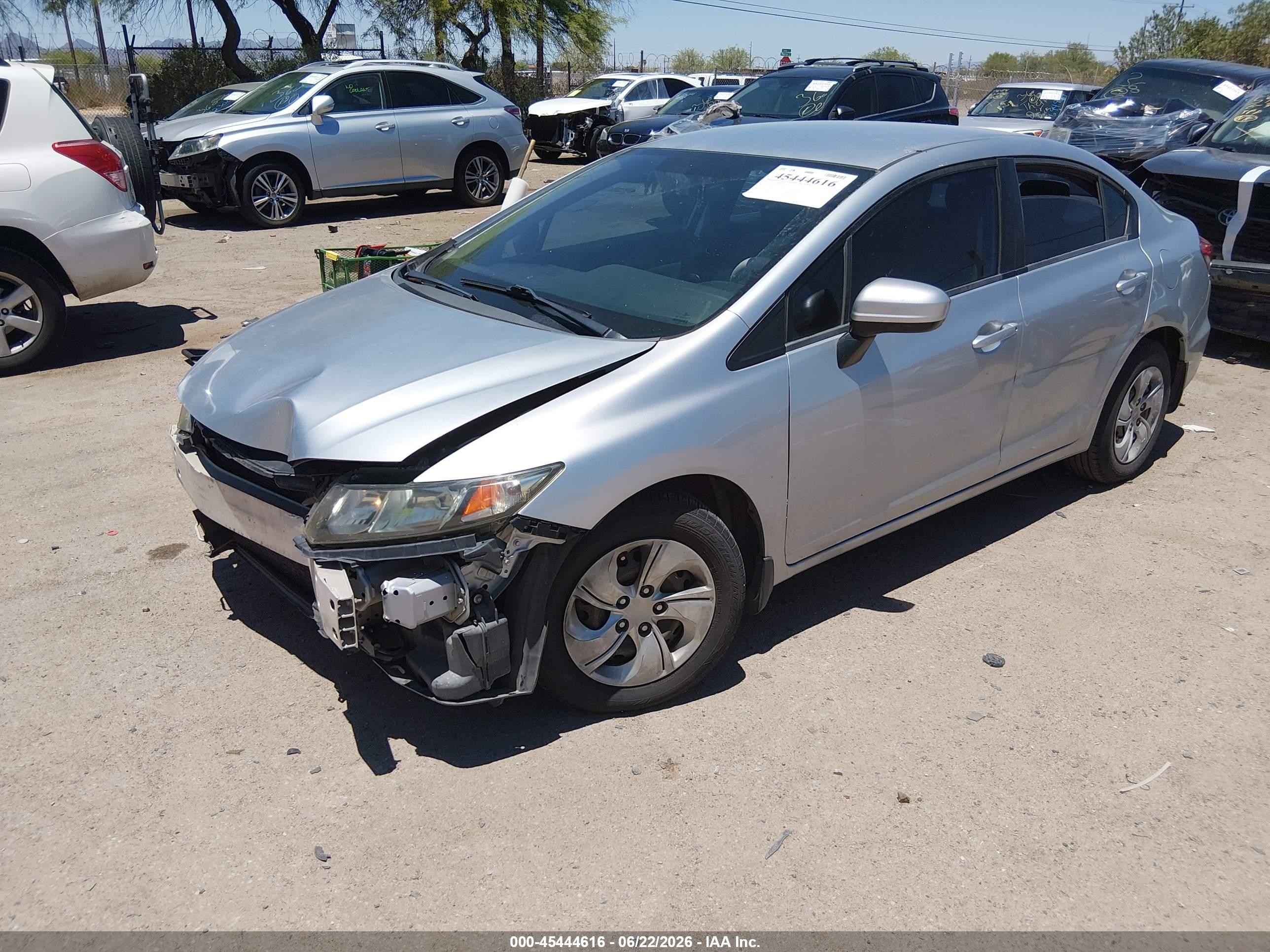 2015 Honda Civic Lx Silver vin: 2HGFB2F54FH553470