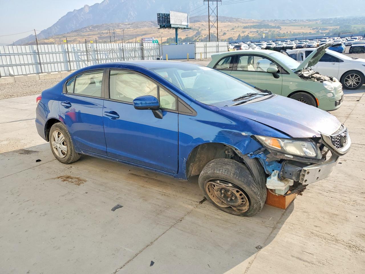 2015 Honda Civic Lx Blue vin: 2HGFB2F54FH556580