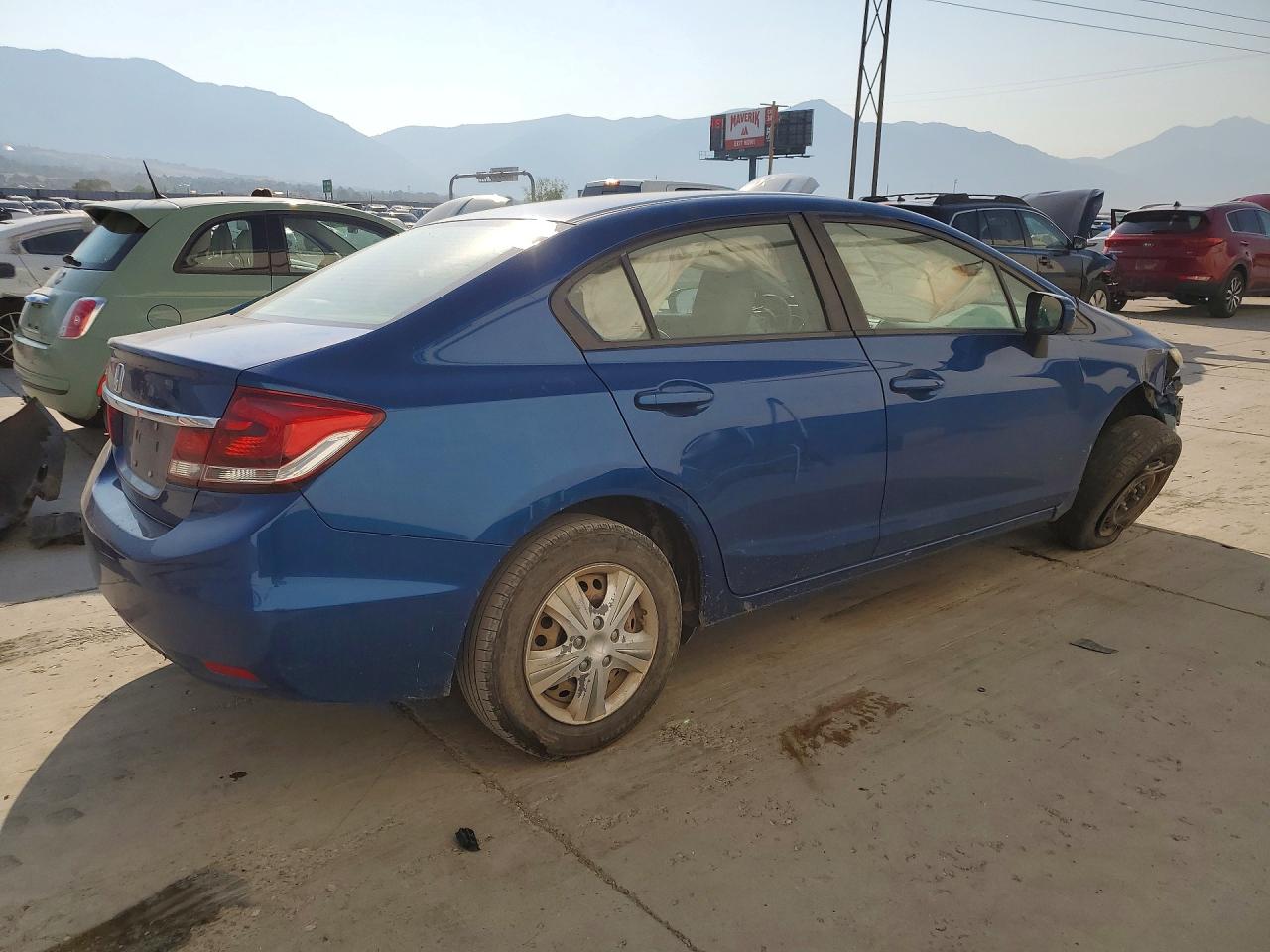 2015 Honda Civic Lx Blue vin: 2HGFB2F54FH556580