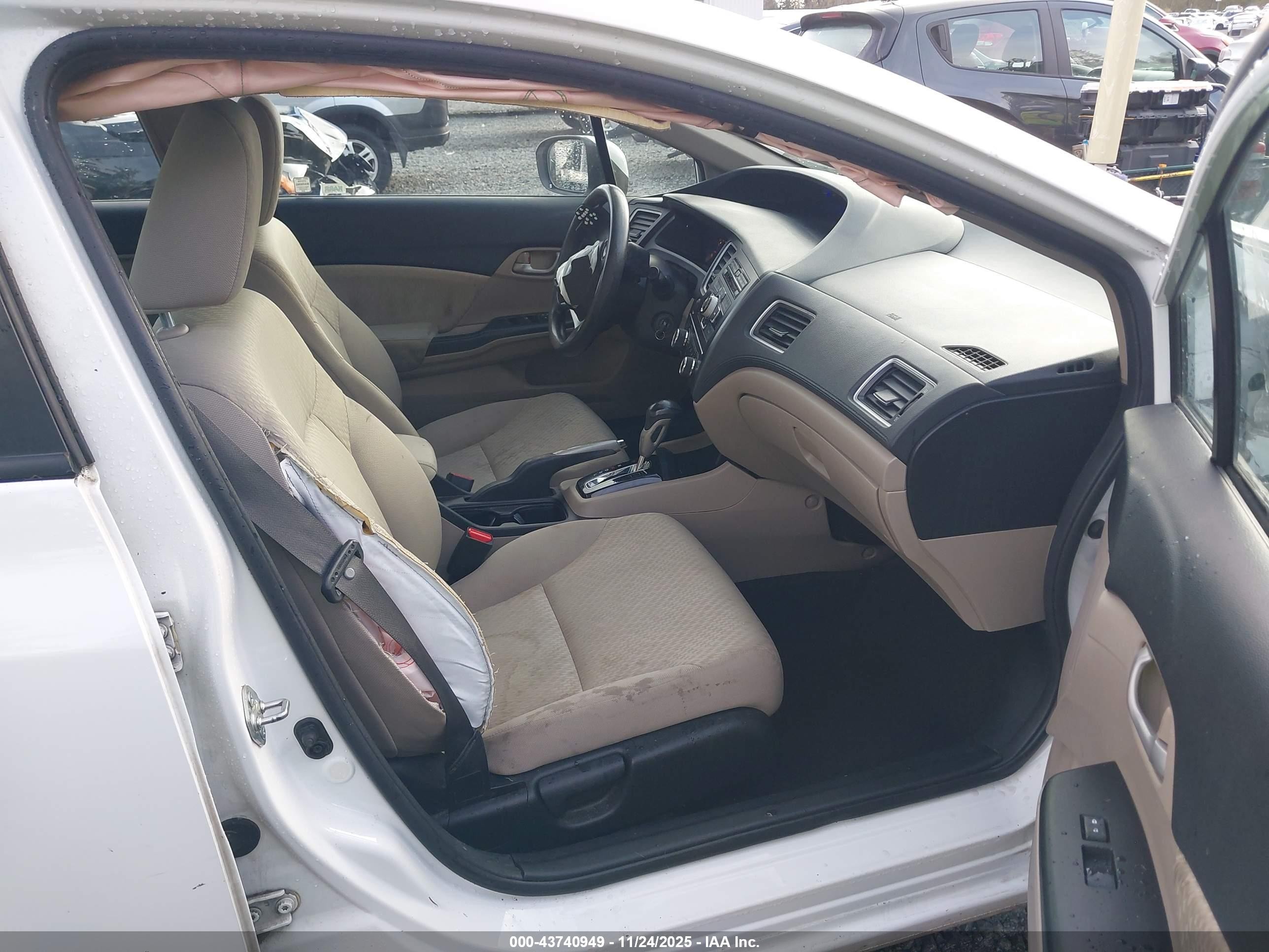 2015 Honda Civic Lx Белый vin: 2HGFB2F54FH558541