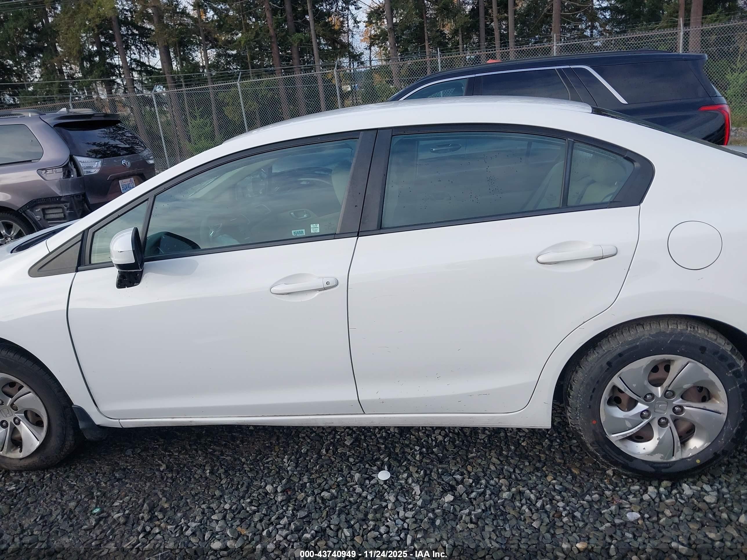 2015 Honda Civic Lx Белый vin: 2HGFB2F54FH558541