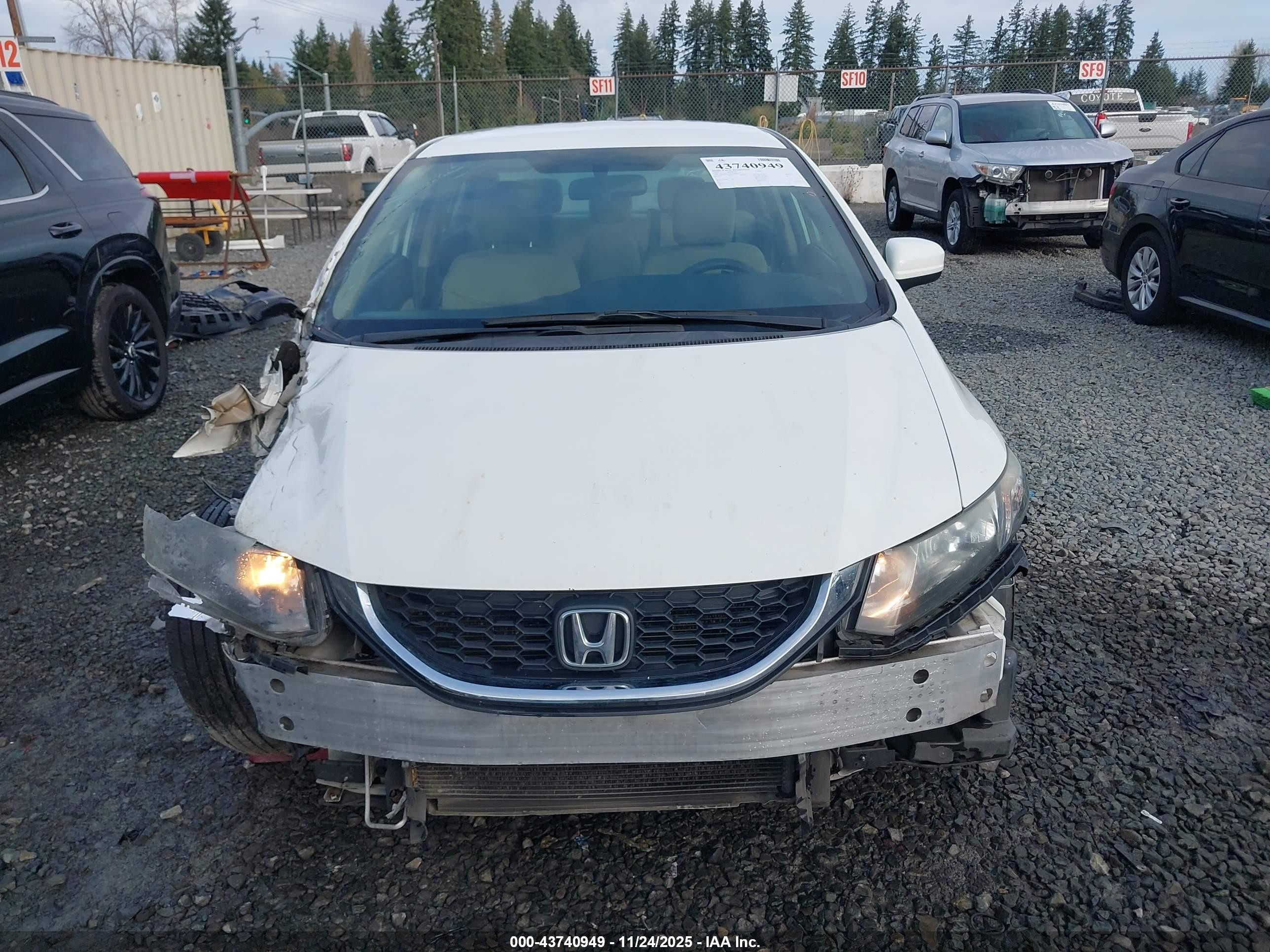 2015 Honda Civic Lx Белый vin: 2HGFB2F54FH558541