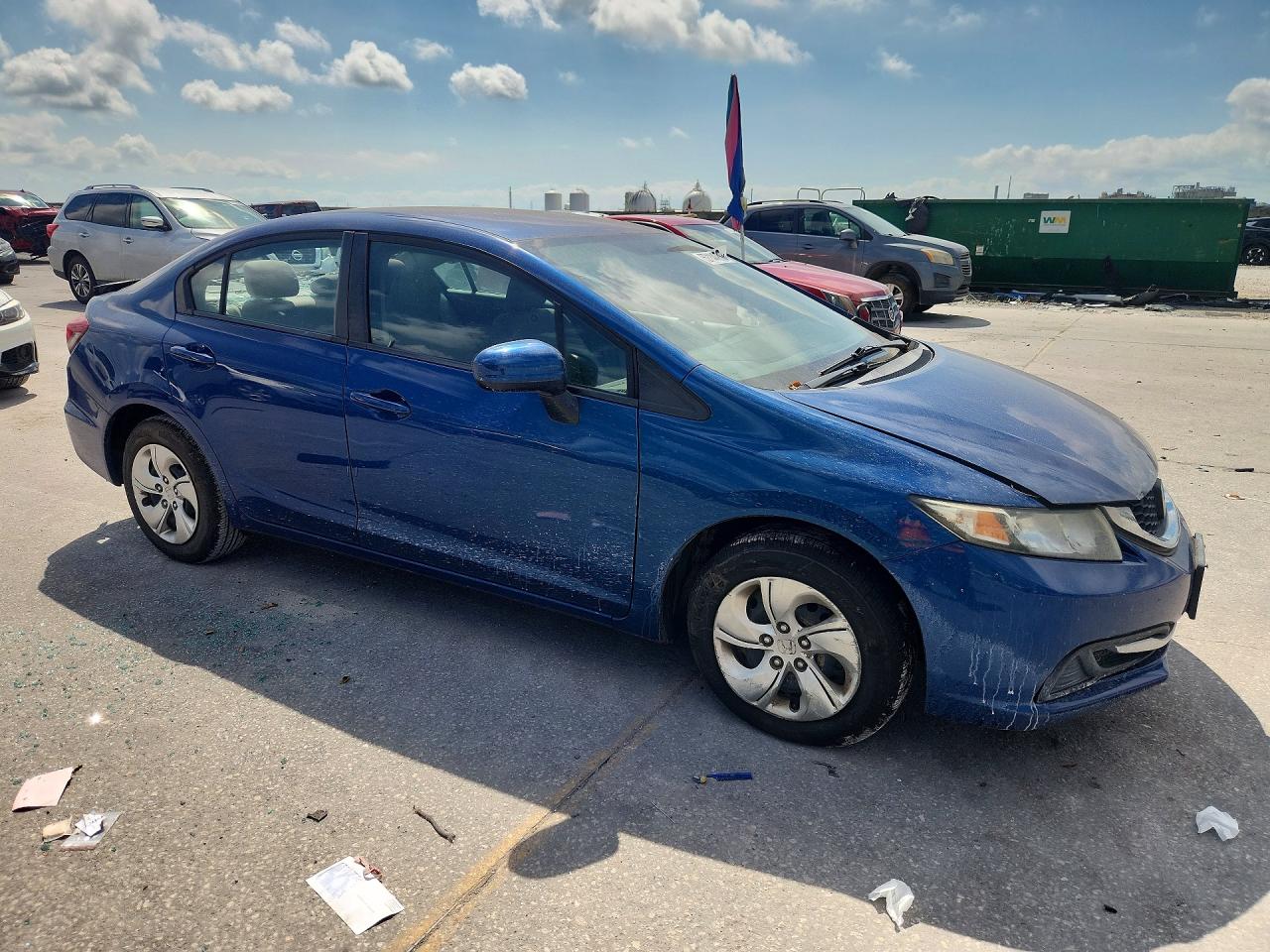 2015 Honda Civic Lx Blue vin: 2HGFB2F54FH560676