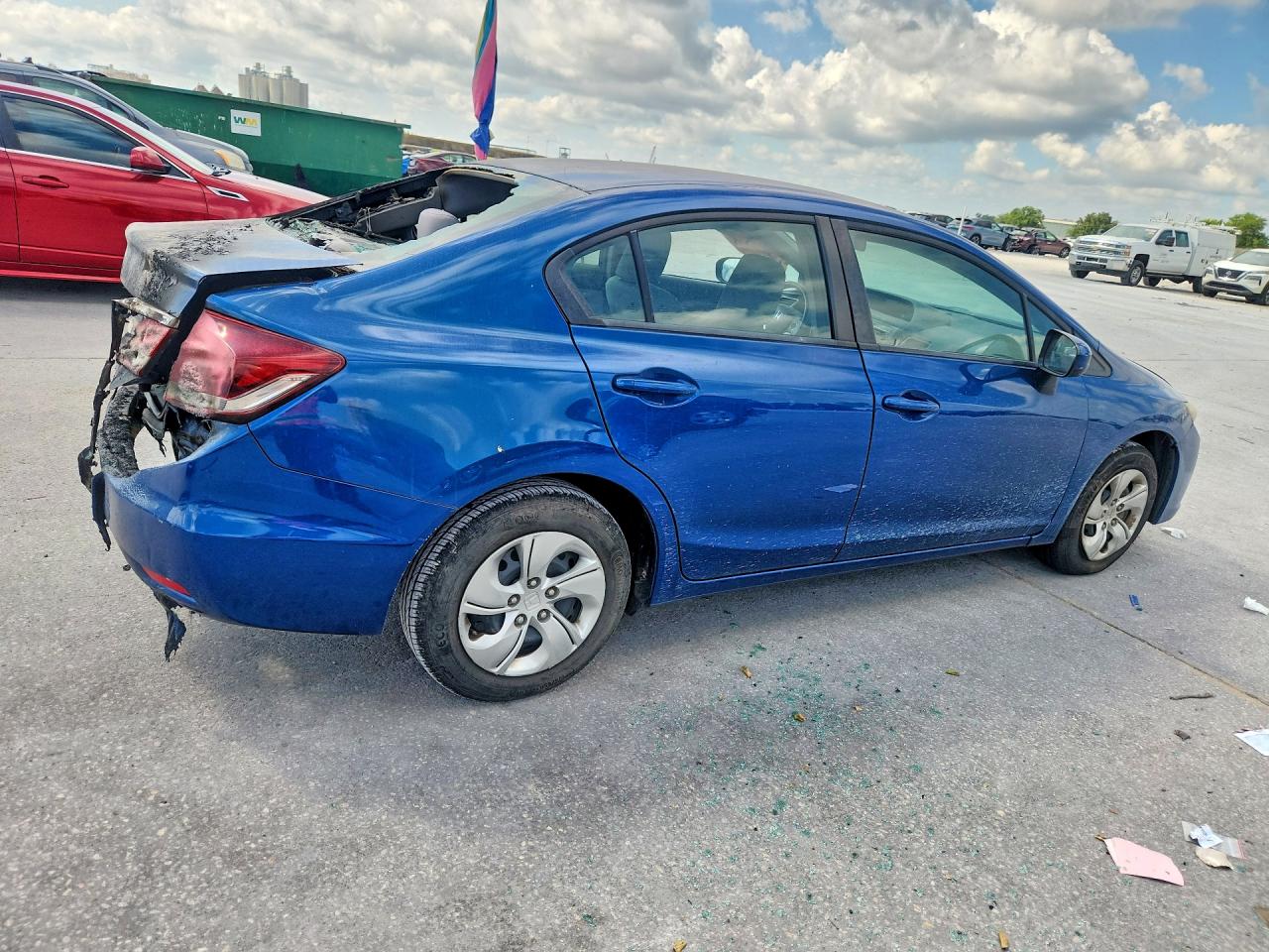 2015 Honda Civic Lx Blue vin: 2HGFB2F54FH560676