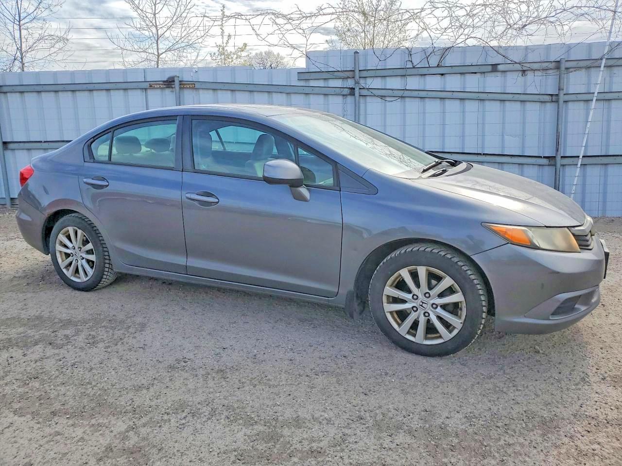 2012 Honda Civic Lx Gray vin: 2HGFB2F55CH109820