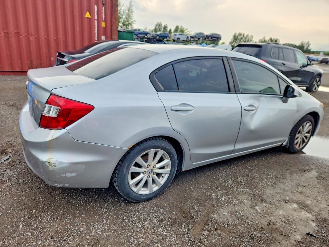 2012 Honda Civic Lx Silver vin: 2HGFB2F55CH111681