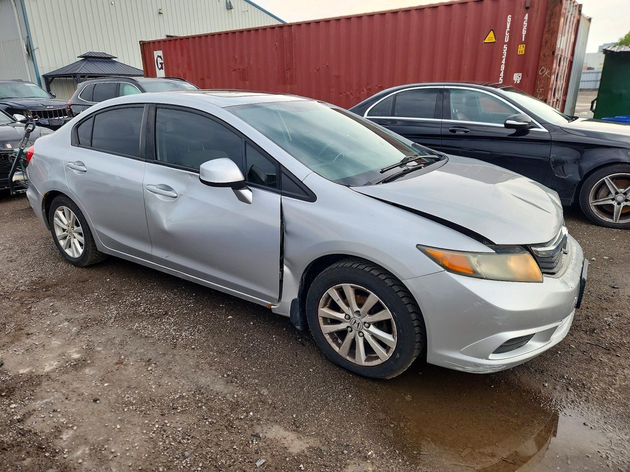 2012 Honda Civic Lx Silver vin: 2HGFB2F55CH111681