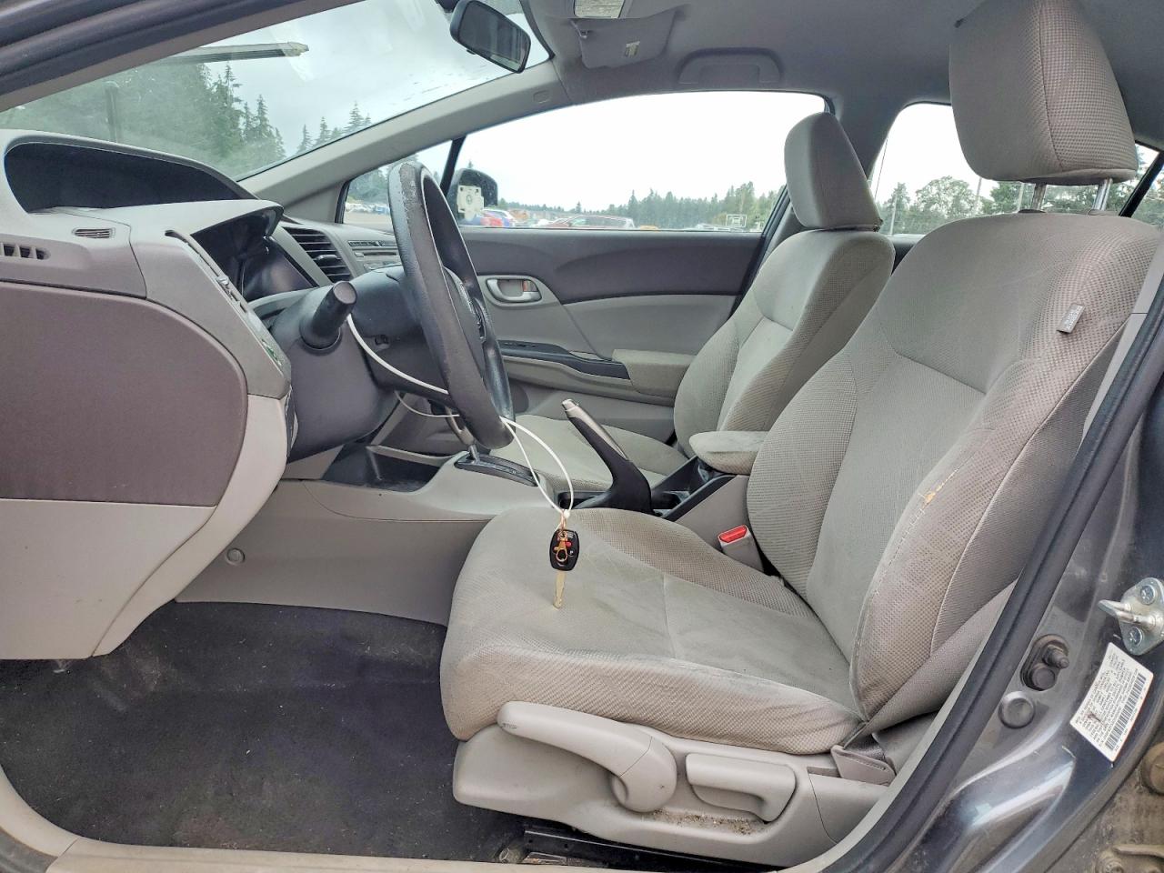 2012 Honda Civic Lx Gray vin: 2HGFB2F55CH302050