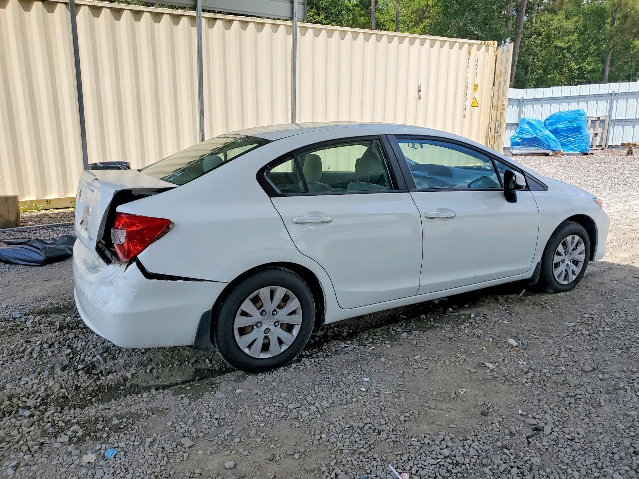 2012 Honda Civic Lx White vin: 2HGFB2F55CH317082