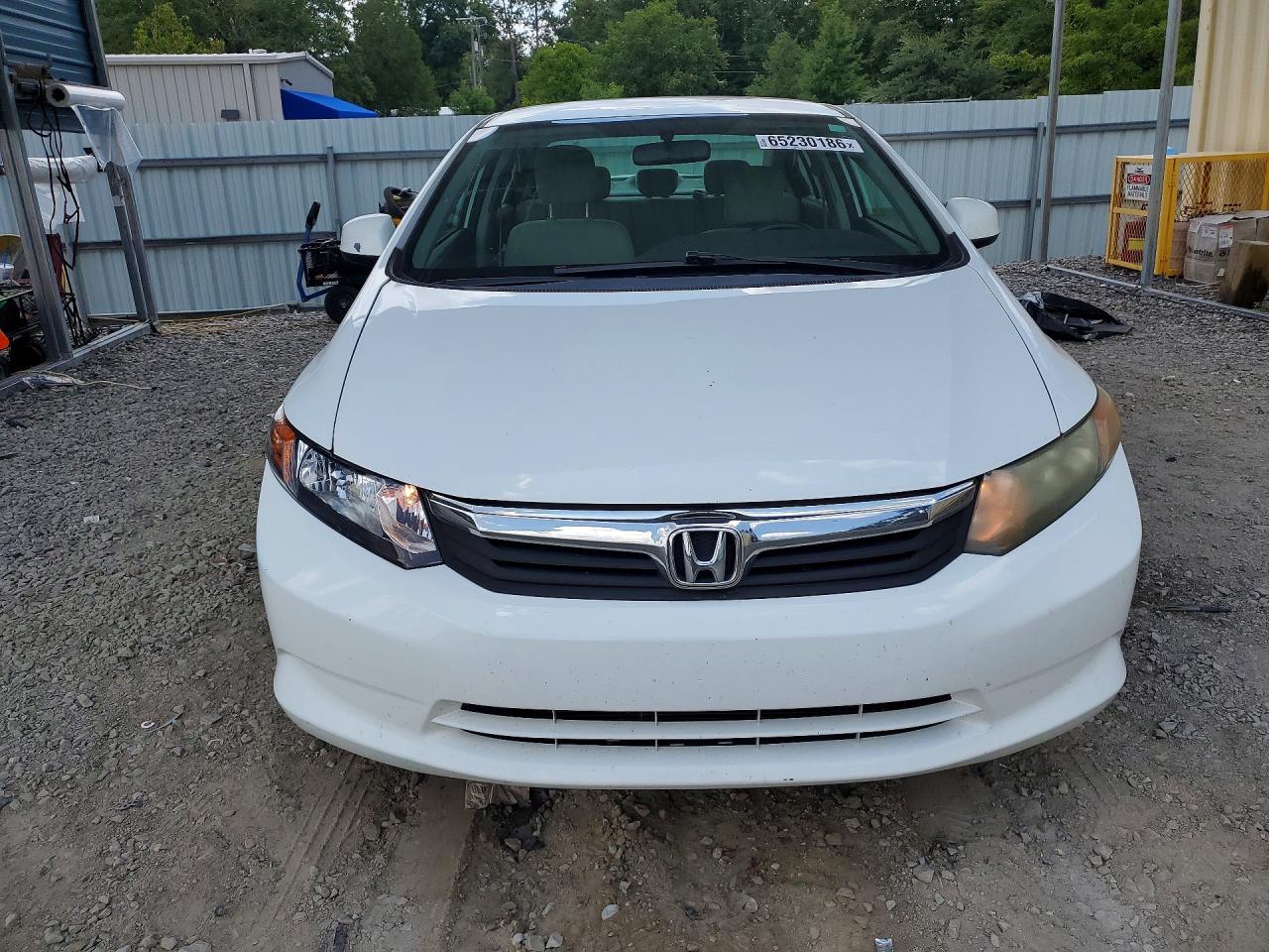 2012 Honda Civic Lx White vin: 2HGFB2F55CH317082